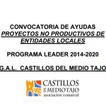 Abierta la convocatoria de proyectos no productivos para Administracion Local